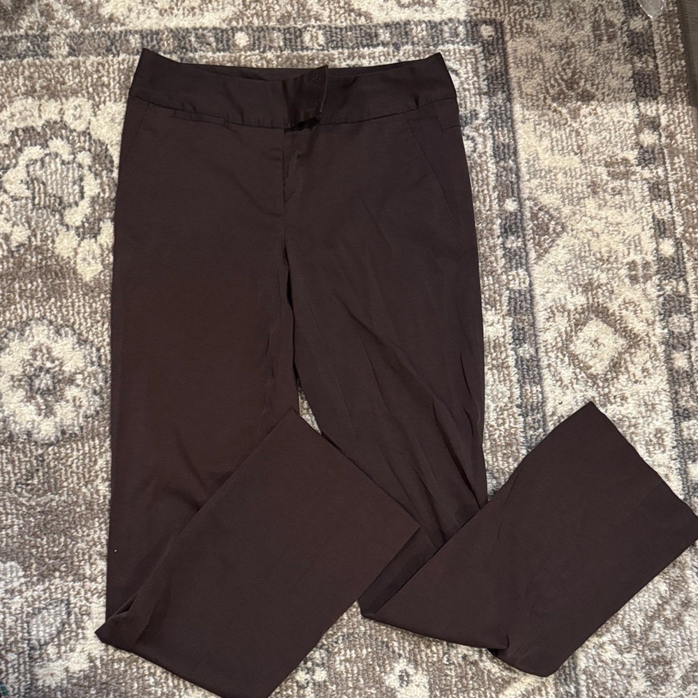 Brown Skinny Flare Slacks